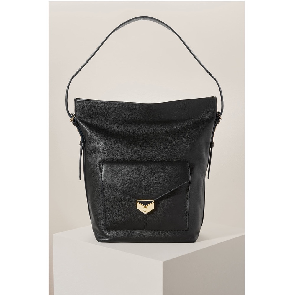 Stella & Dot Leather Covet Bucket Bag -
Black Leather
